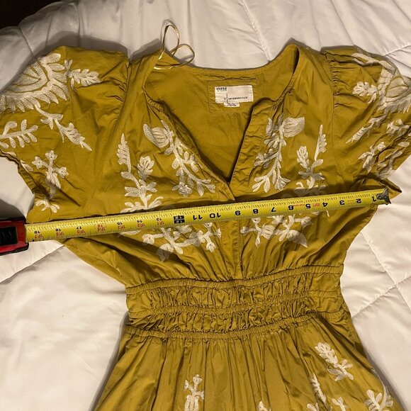 Anthropologie The Somerset Dress Small Embroidered Forest Fairy Maxi Boho Grunge - Picture 14 of 16
